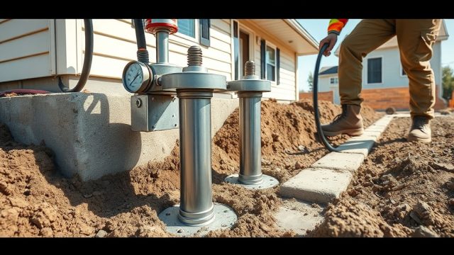 Push Piers for Sloping Floors: How They Correct Foundation Settlement