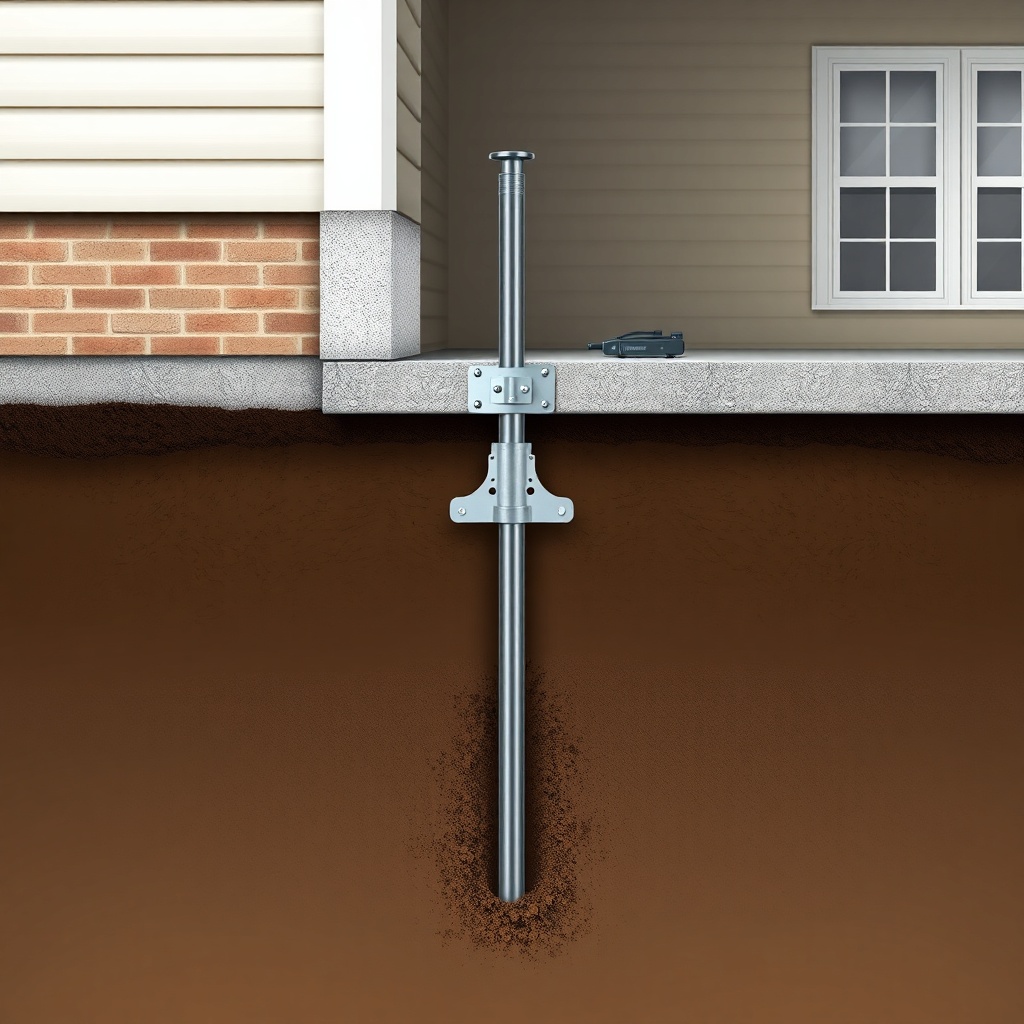 A cutaway illustration of a house with a crawlspace